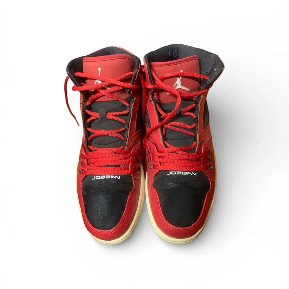 Jordan Red and Black High-Top Sneakers